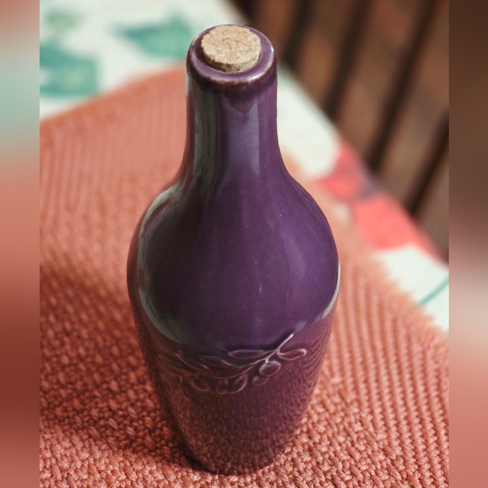 Purple Ceramic Oil Bottle